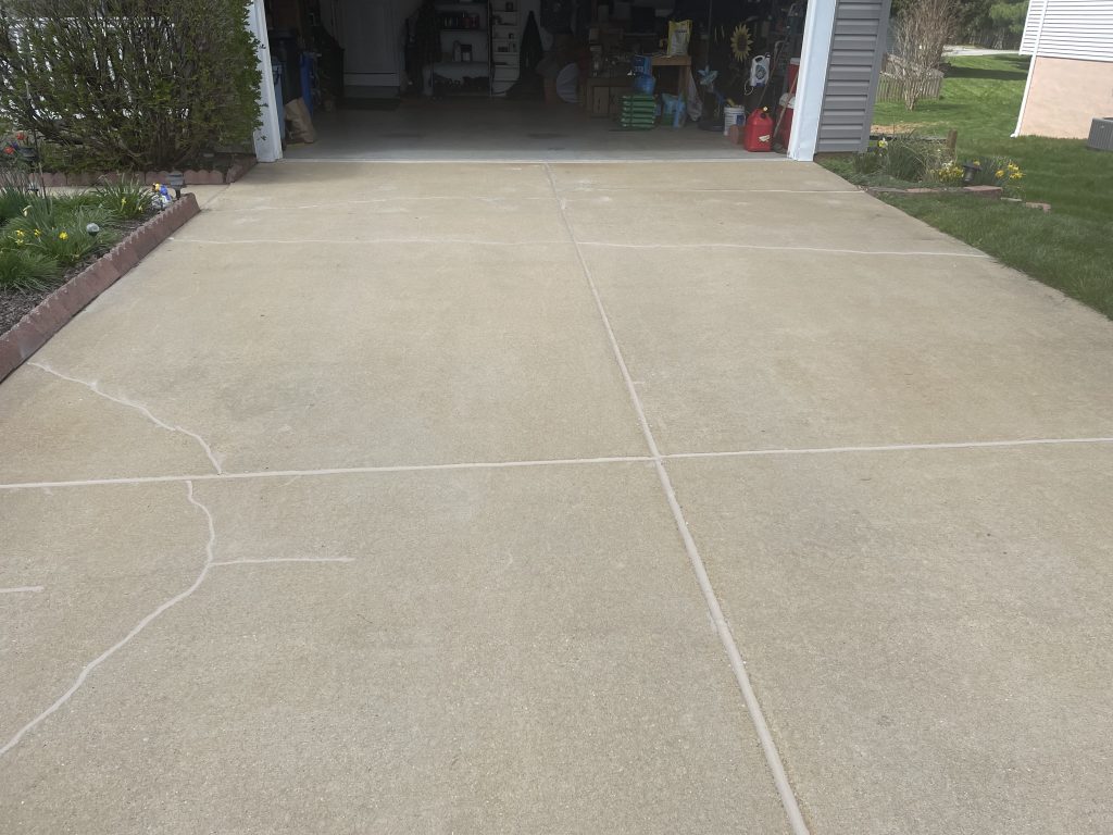 driveway concrete after being repaired